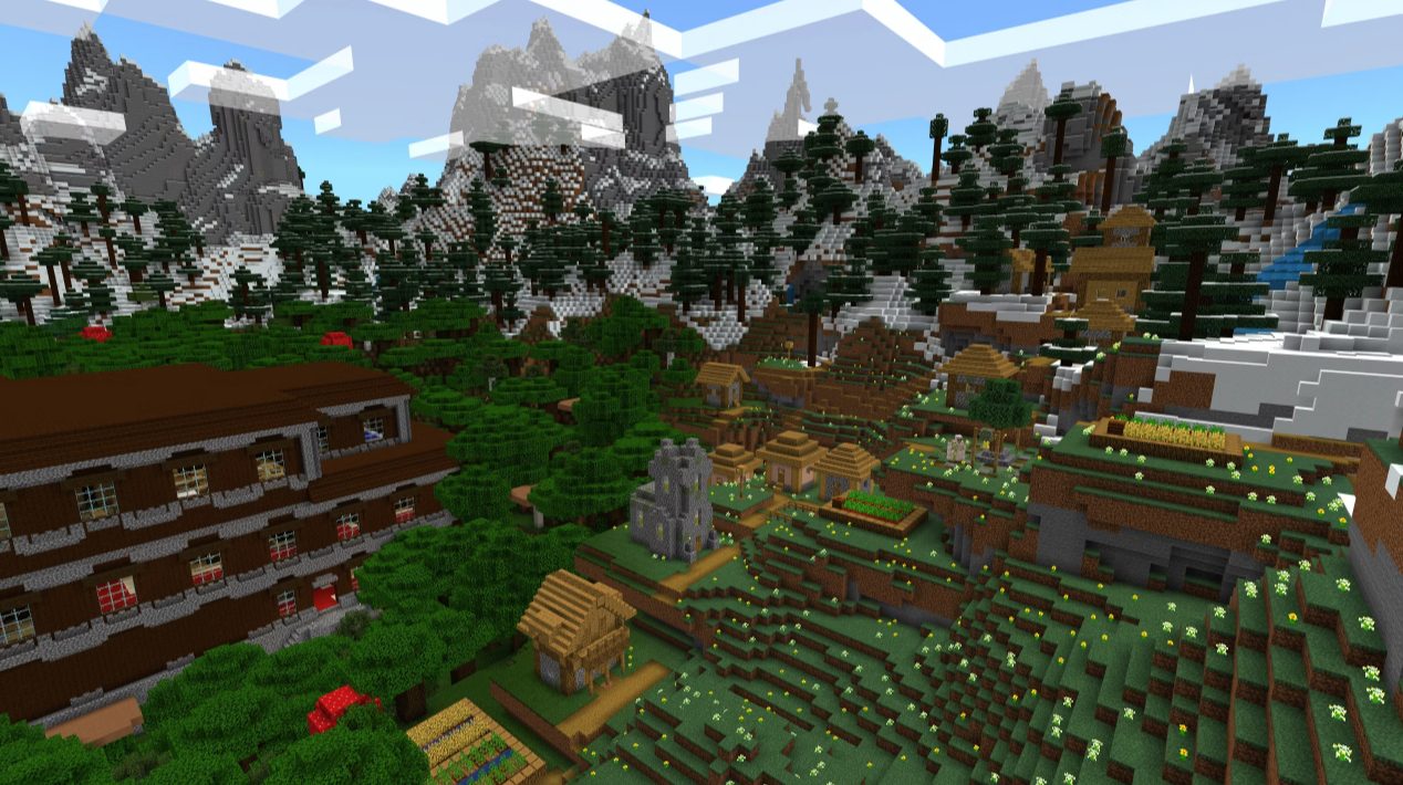 30 Best Minecraft Village Seeds 2024 The Woodland Mansion Village
