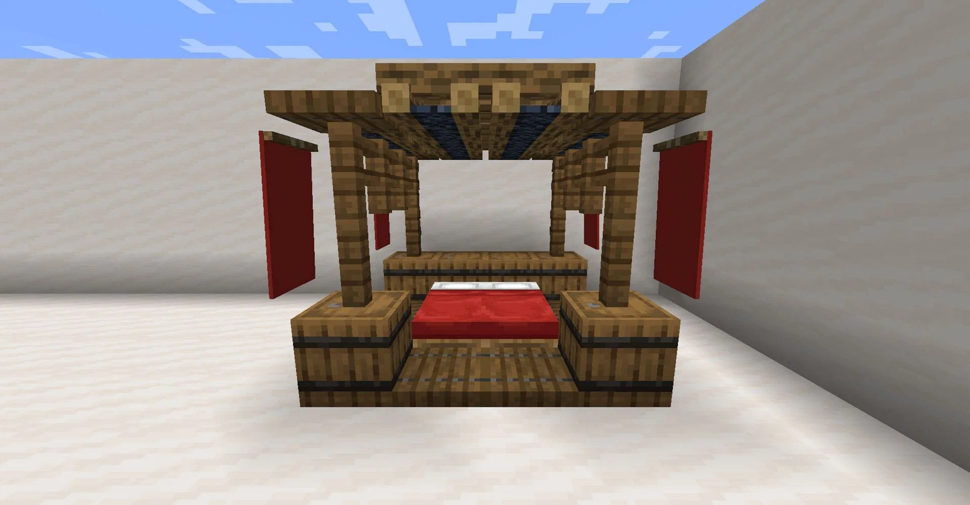 20 Best Minecraft Bed Designs Ideas Canopy Bed With Hidden Storage Step