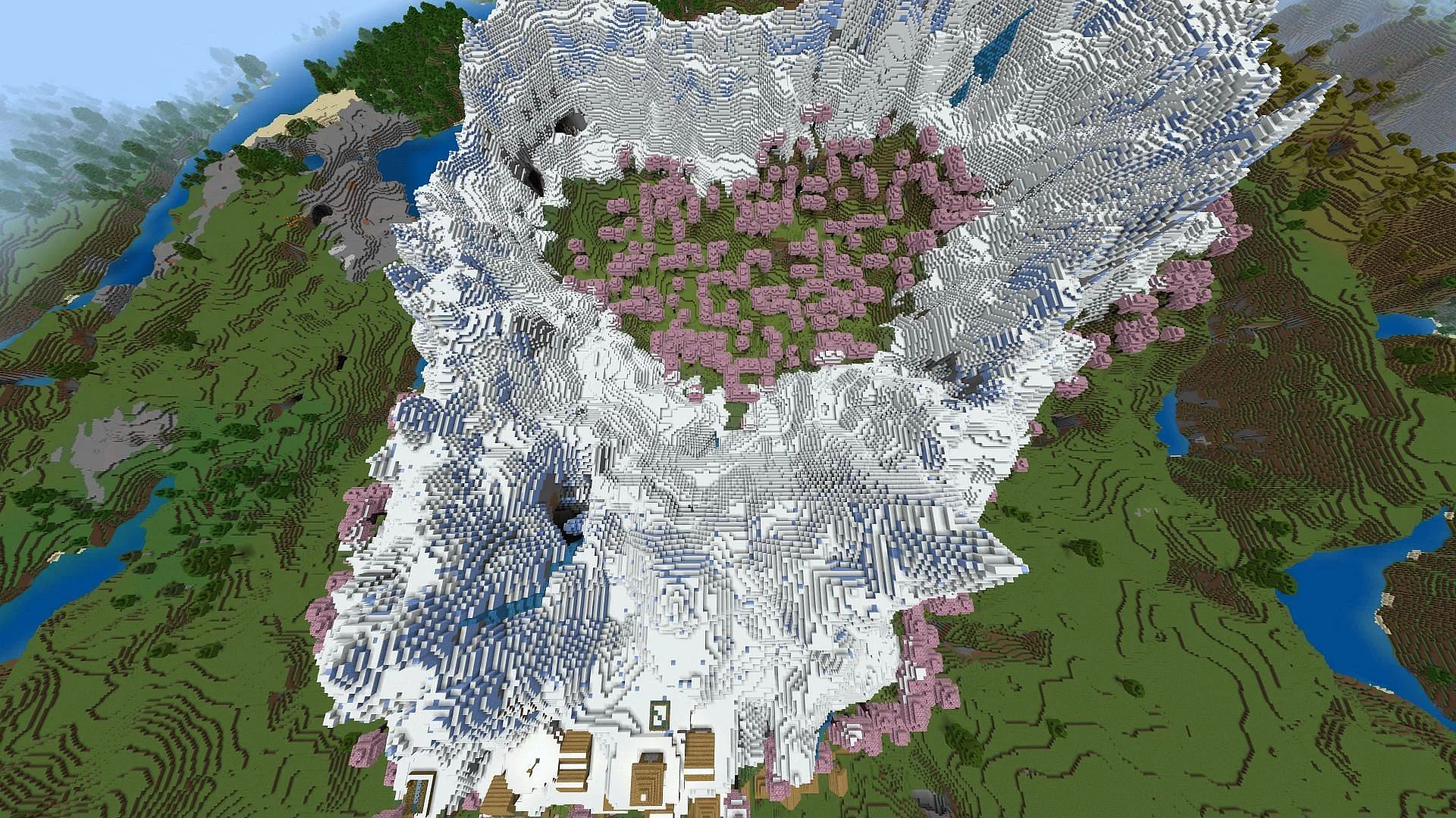 40 Best Minecraft Bedrock Seeds For 1.20 2024 Cherry Groves By Snow