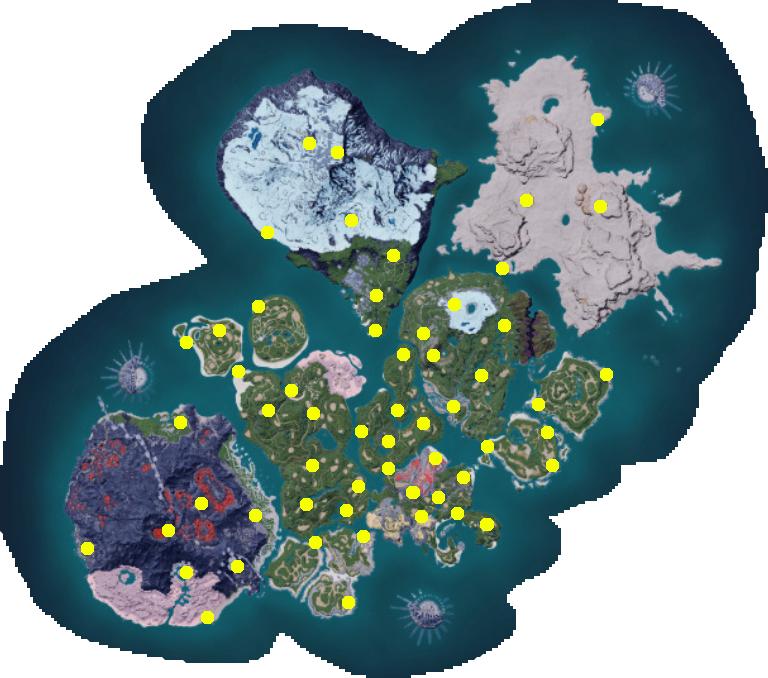 Palworld Map All Regions Locations And Points Of Interest Fast Travel
