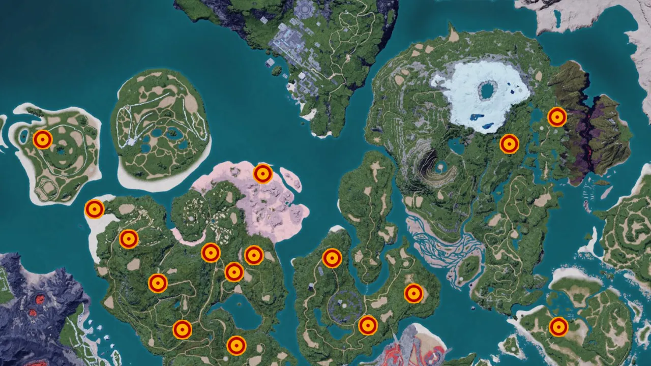 Palworld Map All Regions Locations And Points Of Interest