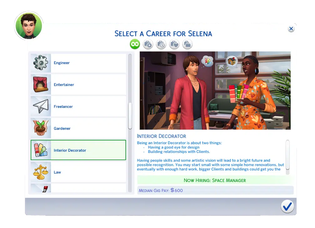 Sms 4 Careers Complete List 2024 Interior Designer