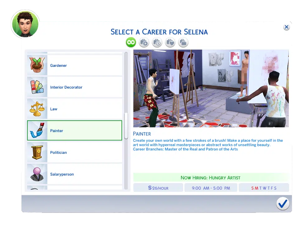 Sms 4 Careers Complete List 2024 Painter